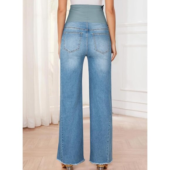 Maternity Jeans Womens Stretch Denim Ripped Boyfriend Size Small - Picture 5 of 7